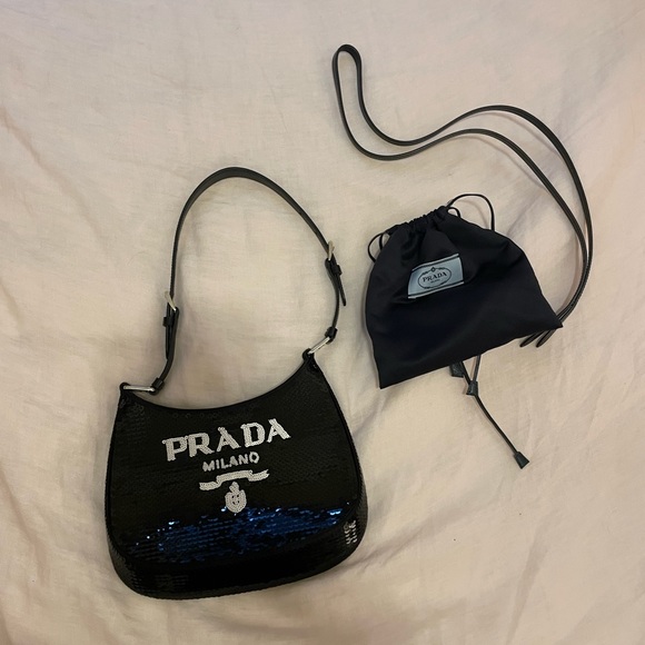 Prada Cleo sequinned shoulder bag - Picture 2 of 7